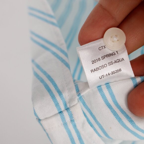 untuckit shirt Mens 3XLC short sleeve button up striped cotton blend stretch - Picture 6 of 13